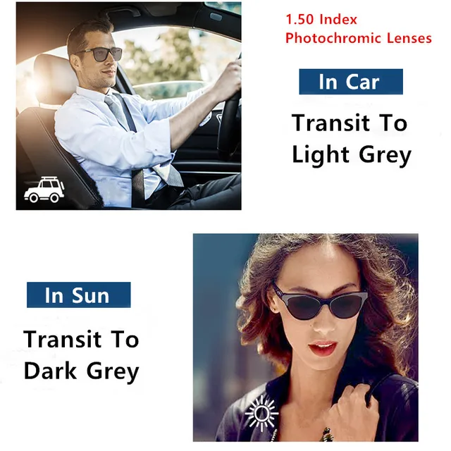 1.50 Index Prescription Photochromic Lenses Transition Lenses Change to