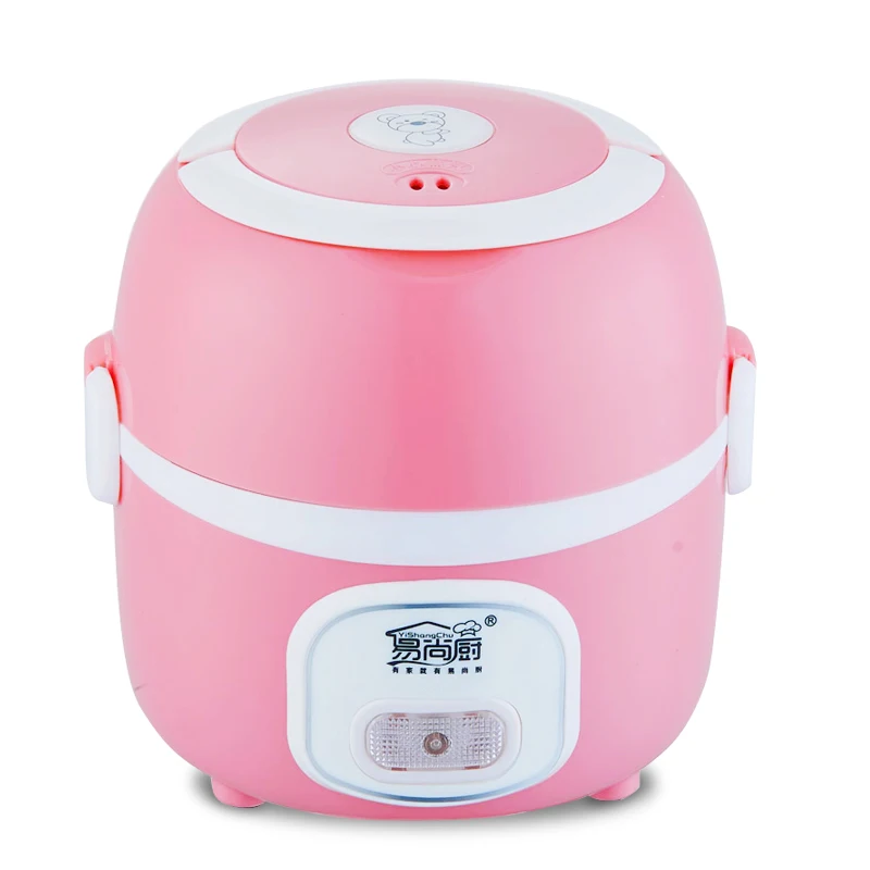 

Electric Lunchbox 2 Layer Stainless Steel Gall Plug In Heating Cooking Insulation Rice Cooker 1.3L 1-2 People