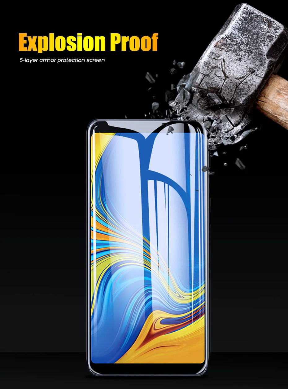 9D Protective Glass For Samsung Galaxy A7 2018 A5 A6 A8 J4 Plus J8 Screen Protectors 9H Film Tempered Glass For Samsung J6 2018 (2)
