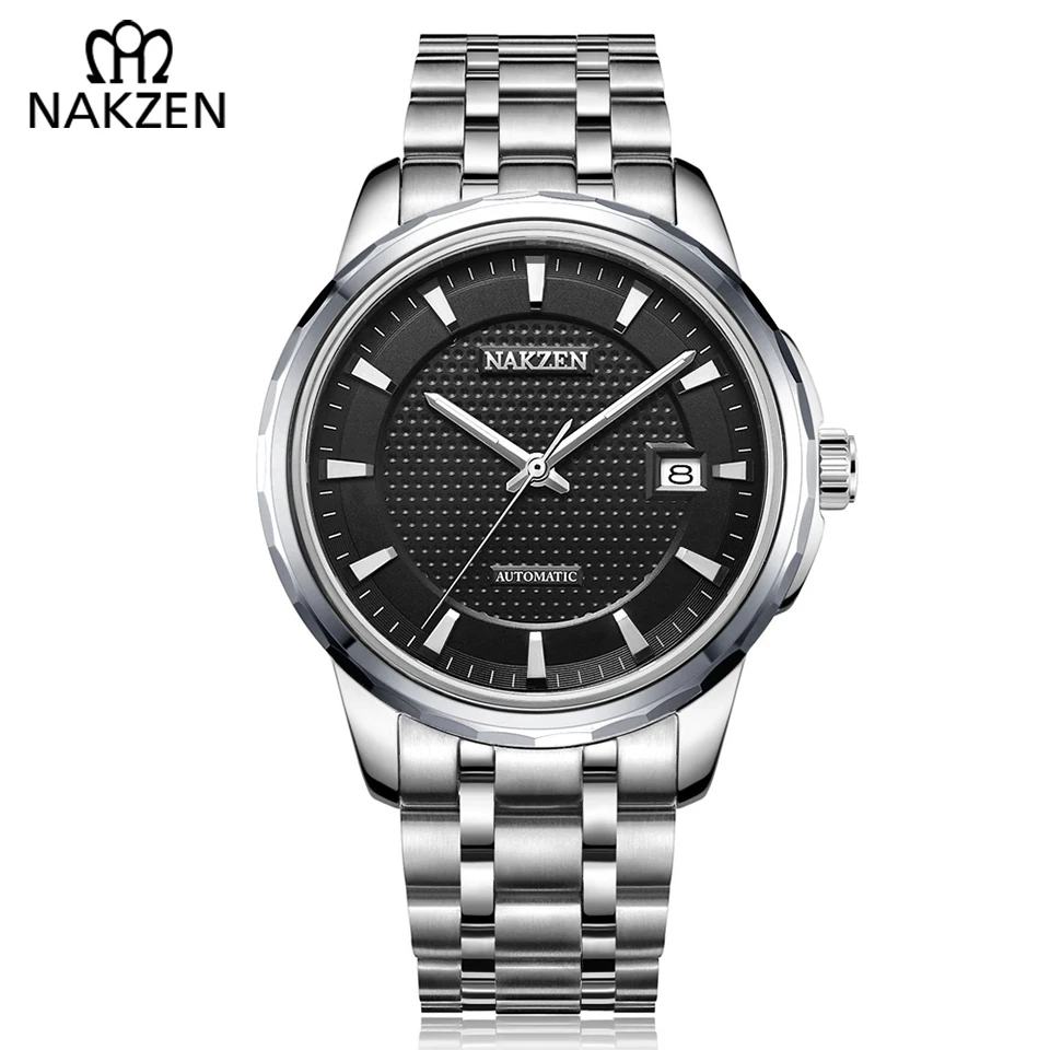 

Men Watches Top Brand Luxury 5 Bar Waterproof Automatic Watch Man Stainless Steel Sport Wrist Watch Men Calendar Business Clock