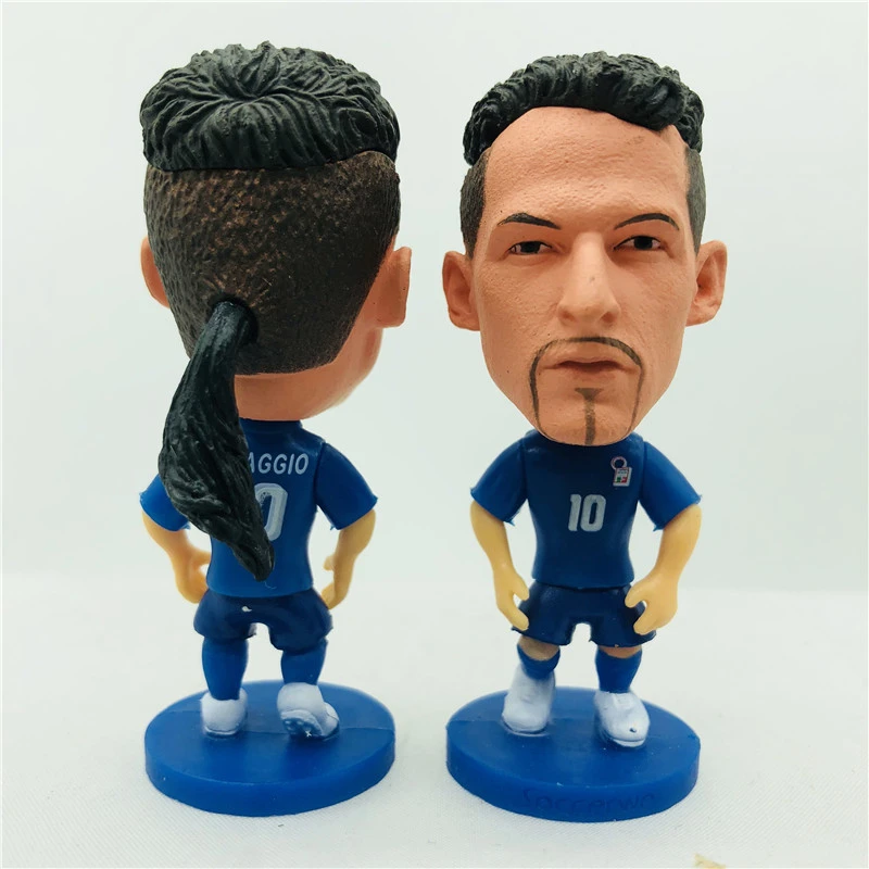 

Kit keychais 60 pcs Soccerwe Roberto Baggio Doll Italy 10# National Team Blue Kit