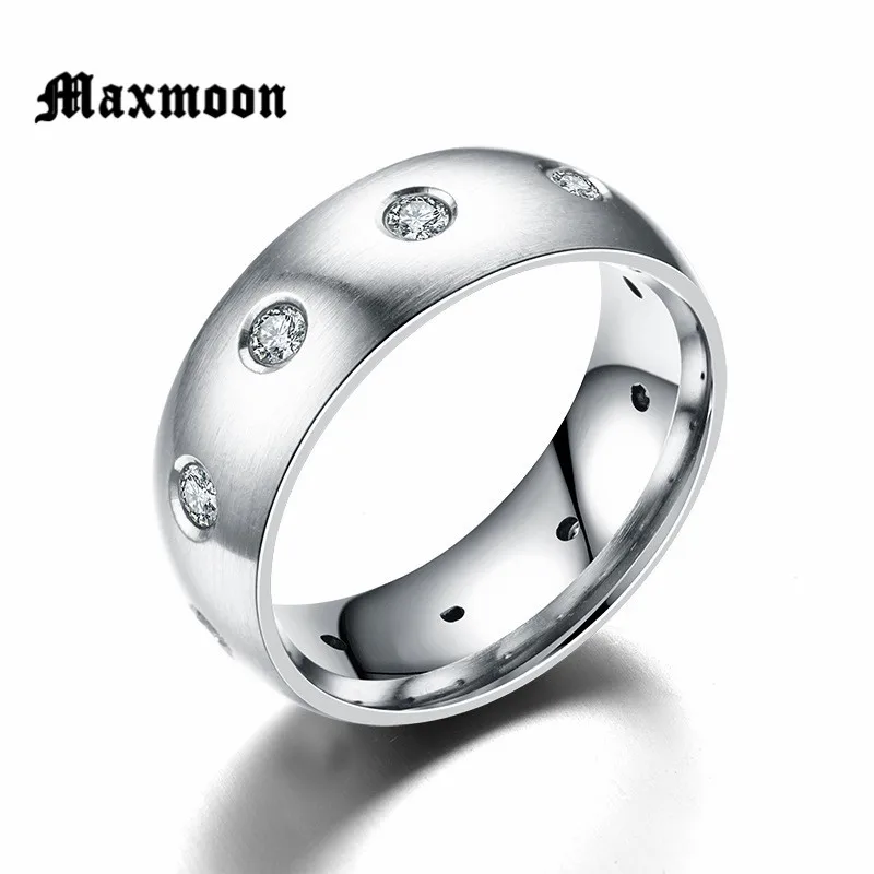 Maxmoon Unisex New Fashion Charm Brand Design Lady Wedding Zircon Ring High Quality Men Women Rings | Украшения и аксессуары