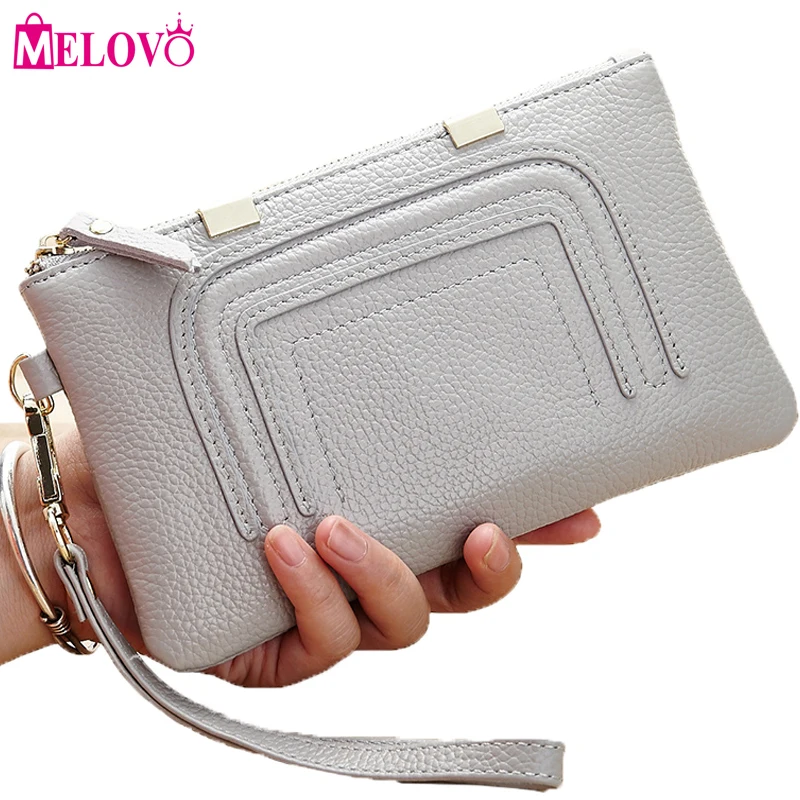 

MELOVO Fashion Day Clutches Women's Leather Handbags Coin Purse Mobile Phone Bag Clutch Bag iphone7 Case 8630