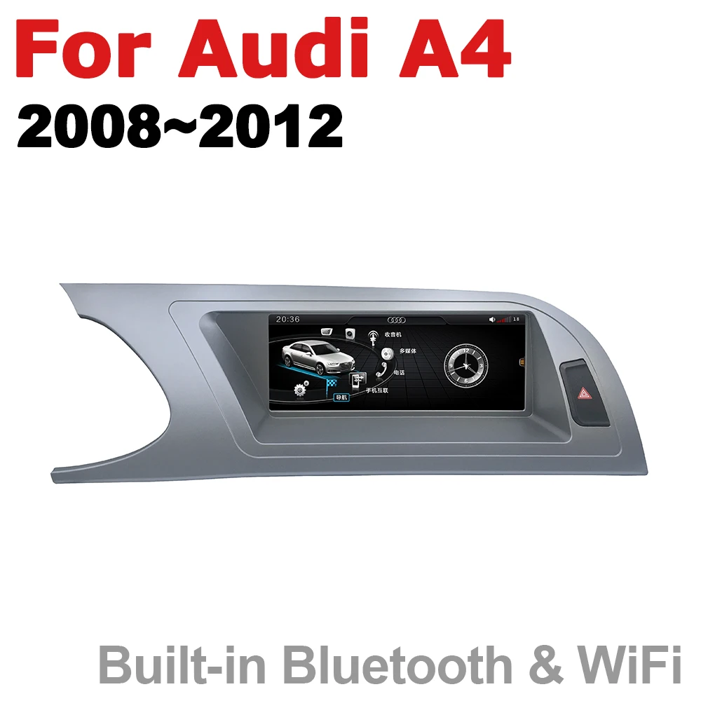 

Android 7.0 up Car Multimedia player For Audi A4 8K 2008~2012 MMI WiFi GPS Navi Map Stereo Bluetooth 1080p IPS Screen