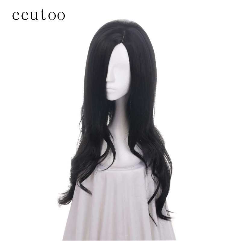 Ccutoo 70 см Ведьмак йеннефер венгерберга женский черный кудрявый длинный синтетический парик для косплея