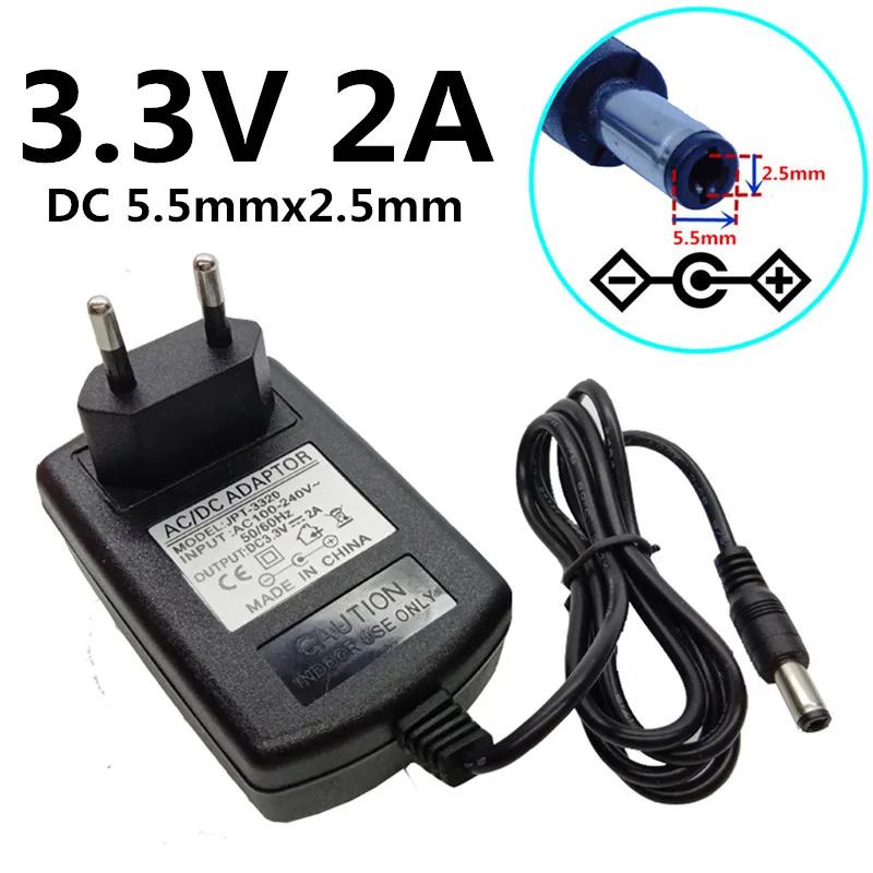 AC 100-240V 50-60Hz To DC 9V 2A Power Supply Converter Adapter 5.5mm x 2.5//2.1mm