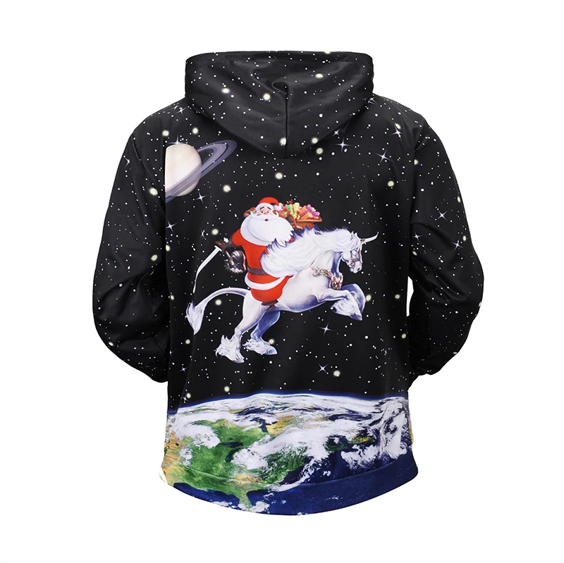 AC& DBZ, роскошная брендовая мужская одежда, креативная классная луна, Санта Клаус, мужские и женские толстовки, крутая Рождественская модная толстовка с капюшоном
