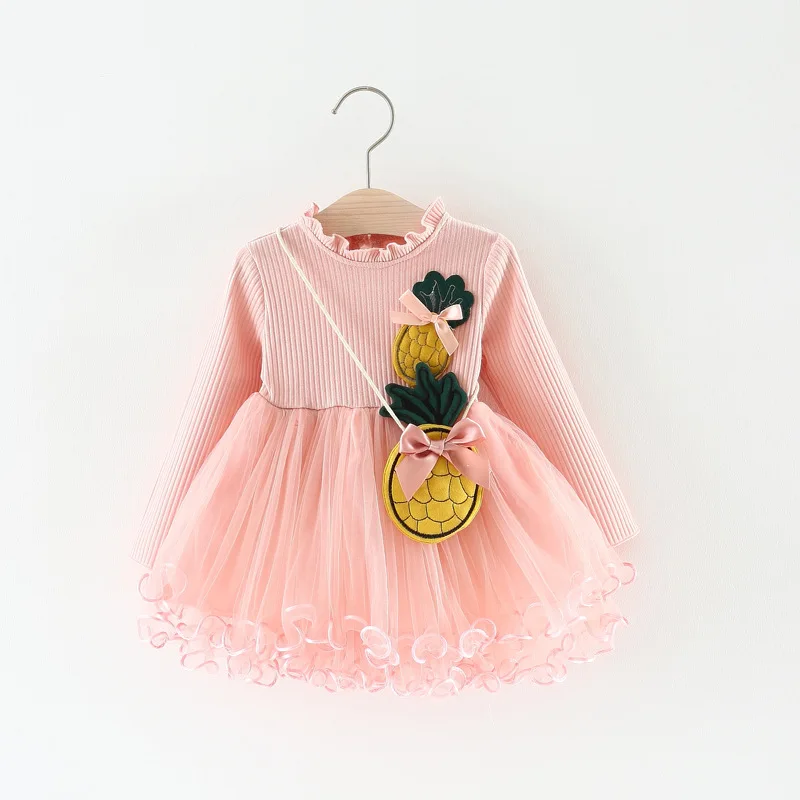 

2019 Sring Autumn New Infant Baby Girl Dress Lace Pink Yellow Baptism D Girl Birthday Party Wedding Baby clothing Baby Dress
