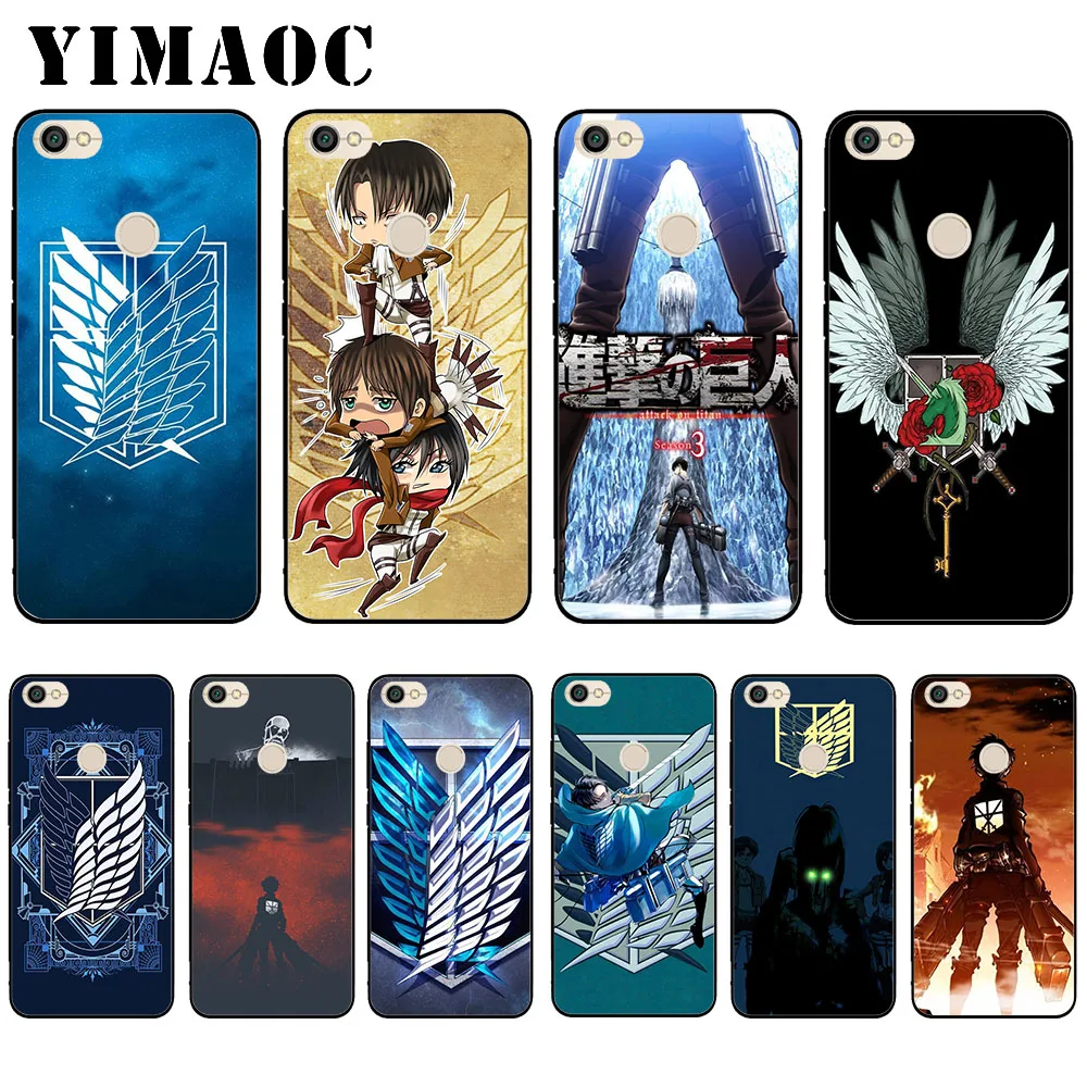 

YIMAOC Anime Attack on Titan Soft Case for Xiaomi Redmi 4A Note 4X 5 Plus 5A Pro Prime