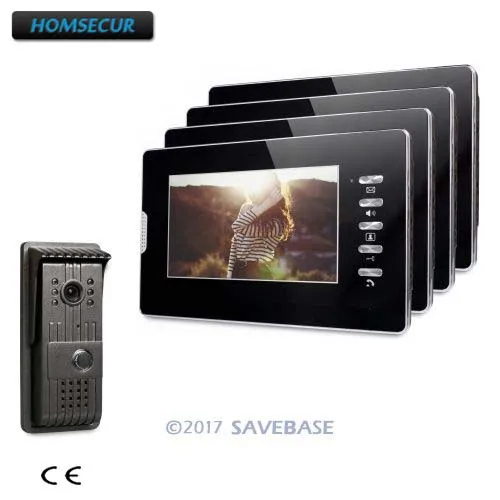 

HOMSECUR 1V4 Kit 7inch Video Intercom System with Video & Dual-way Audio Communication