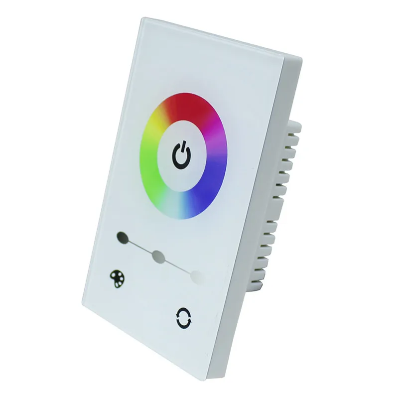 DC 12 24V Touch Panel Full color Dimmer Controller Wall mounted led Switch for 3528 5050