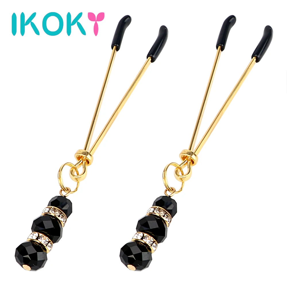 IKOKY 1 Pair Adult Game Nipple Clamps Clit Clamp Adjustable Erotic Product Sex Toys for Couples with Jewelry Breast Labia Clips IKOKY 1 Pair Adult Game Nipple Clamps Clit Clamp Adjustable Erotic Product Sex Toys for Couples with Jewelry Breast Labia Clips
