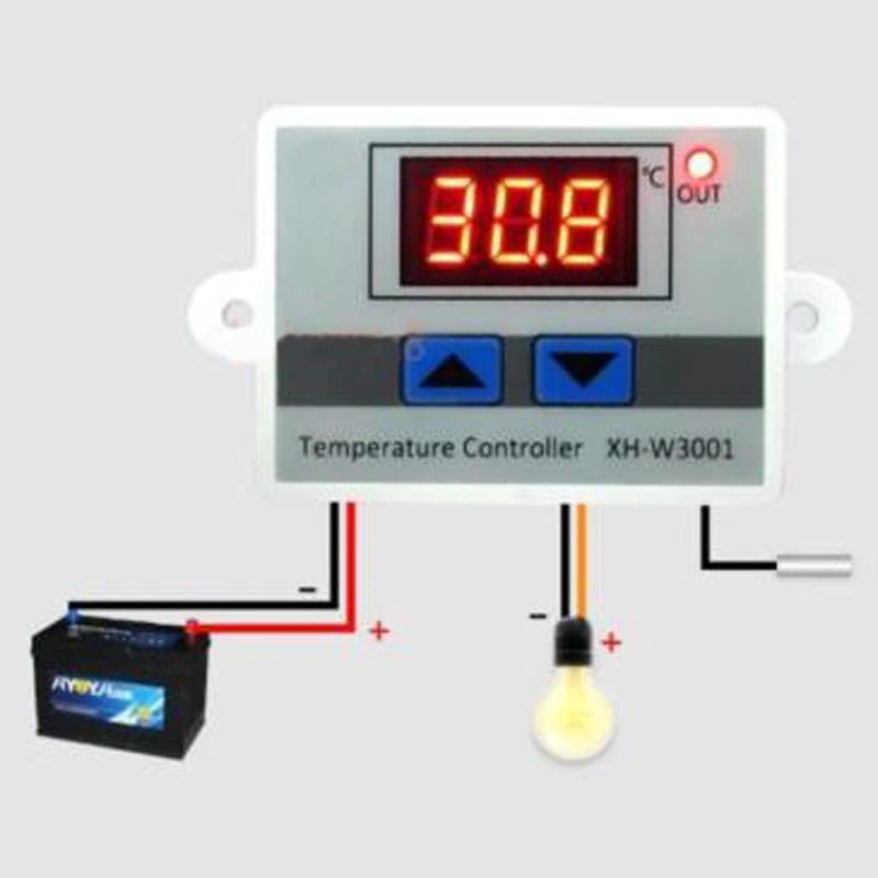 

12V/220V Digital LED Temperature Controller 10 A Thermostat Control Switch Probe
