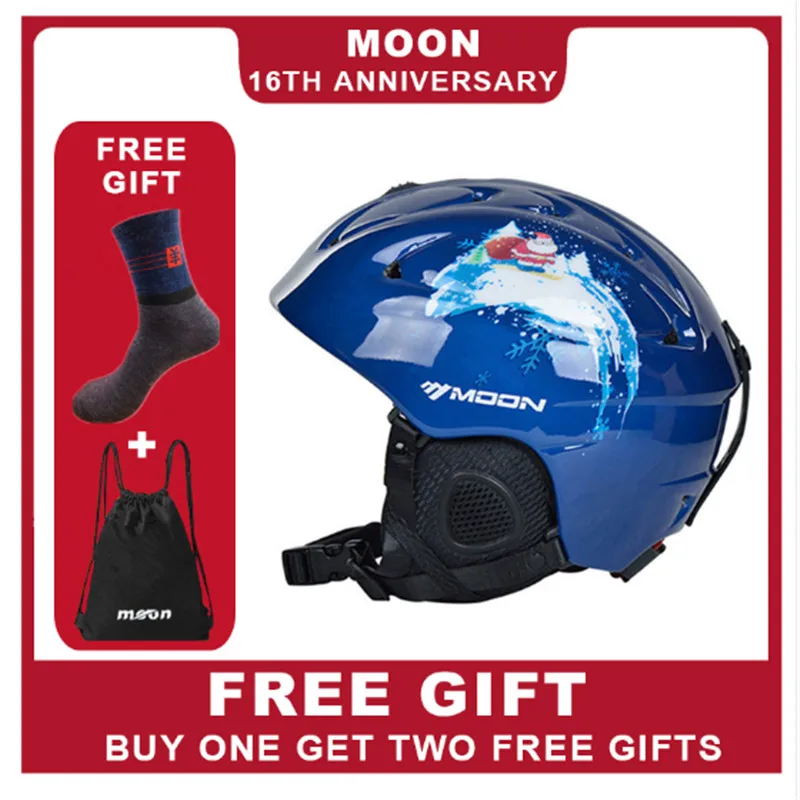 Moon, лыжный шлем,, интегрированный, дельфин, уплотнение, безопасность, Спорт на открытом воздухе, шлем, пенополистирол, оборудование для катания на лыжах, для взрослых, сноуборд, шлем 4