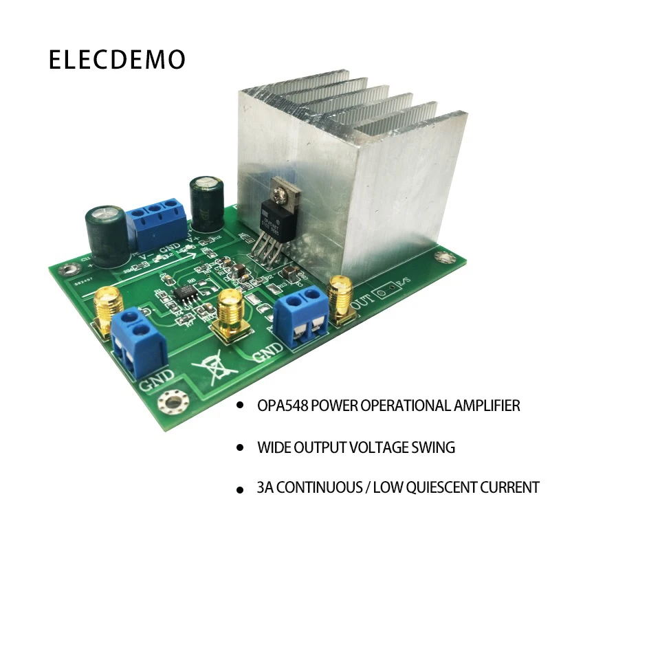 

OPA548 module Power Operational Amplifier Current Amplifier 3A Continuous Current Wide Output Voltage Swing Function demo board