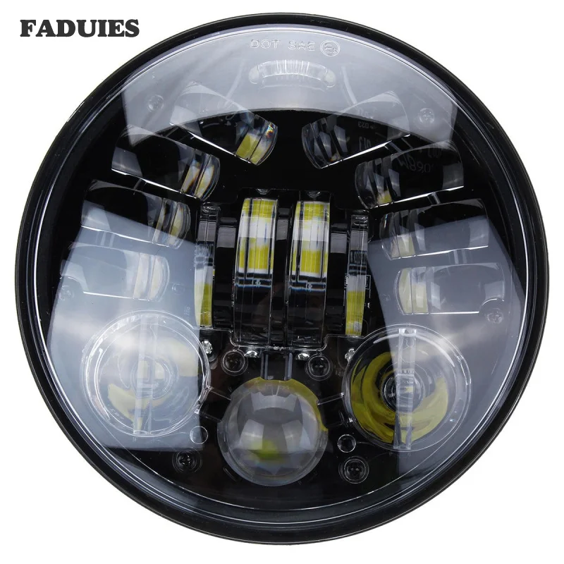 Фары FADUIES светодиодные Черные для мотоцикла 5 75 дюйма H4 Harley Sportsters XL XG XR VRSCD Dyna| |