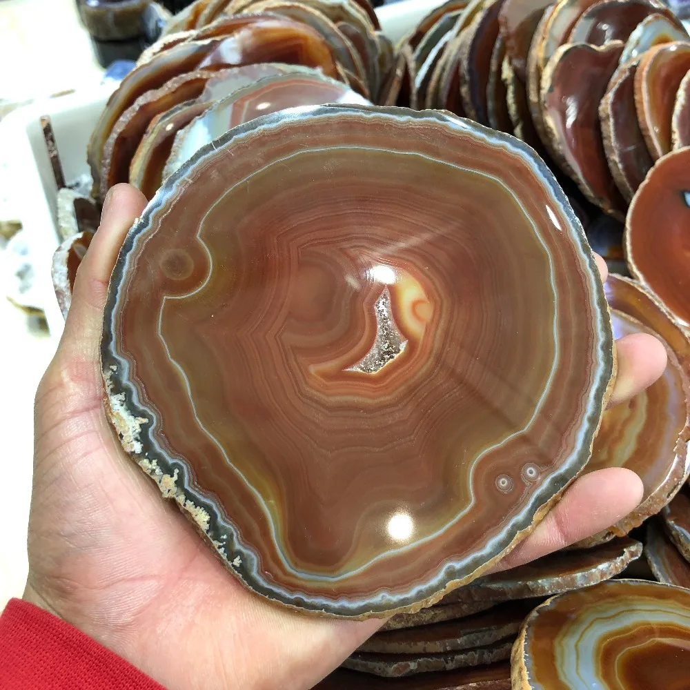 

1pcs Natural agate druze agate tablets