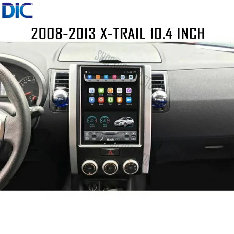 Top DLC Android 6.0 system 10.4 vertical screen navigation player multifunction GPS video canbus mp3 For Nissan 2008-2014 X-trail 10