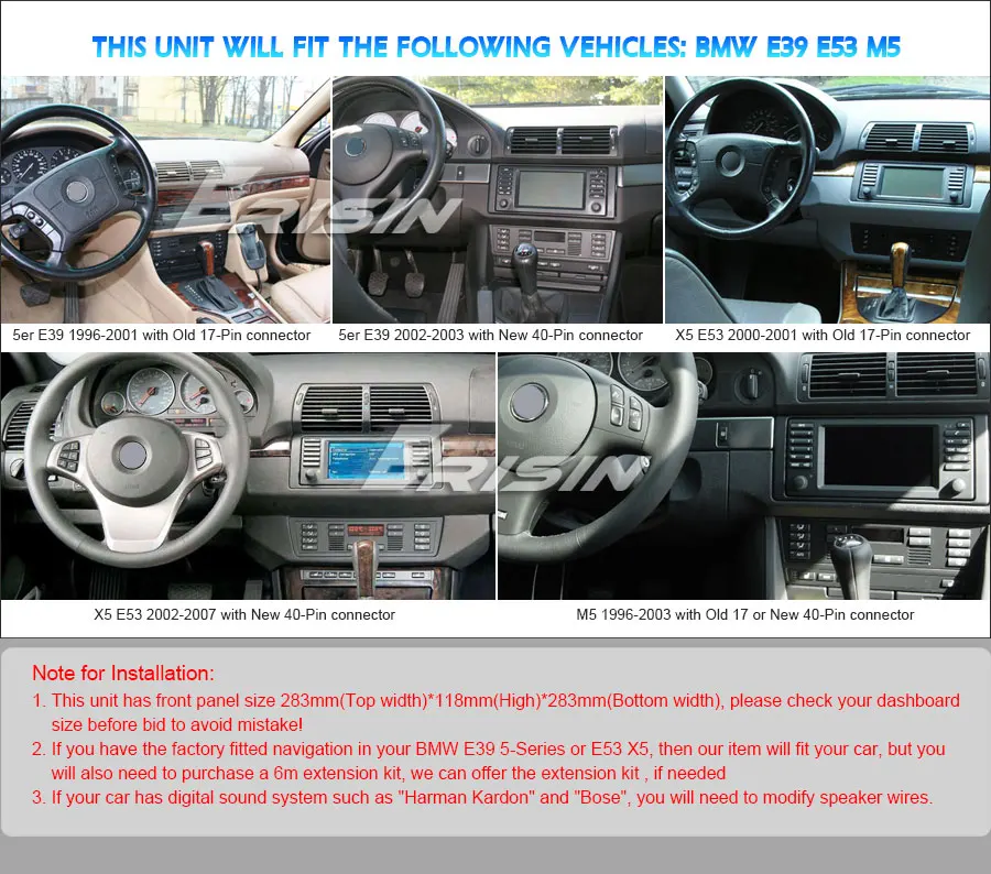 Top Erisin ES7939B 7" Android 9.0 Car Stereo GPS WiFi DAB+DVR OBD SatNav CD for BMW 5 Series E39 E53 X5 M5 2 Top Erisin ES7939B 7" Android 9.0 Car Stereo GPS WiFi DAB+DVR OBD SatNav CD for BMW 5 Series E39 E53 X5 M5 2