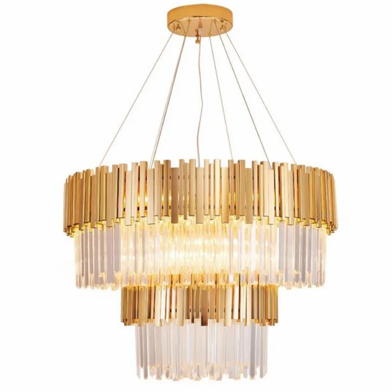 

Modern Luxury Gold Chandeliers Hanging Crystal Chandelier Light Household Lamp KTV Hotel Restaurant Decoration lamp