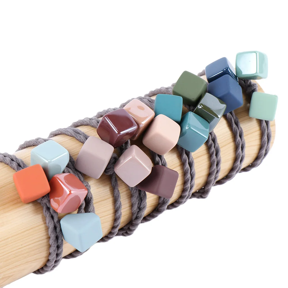 Hair Rope Ponytail Square Stone Elastic Rubber Hair Bands Headwear