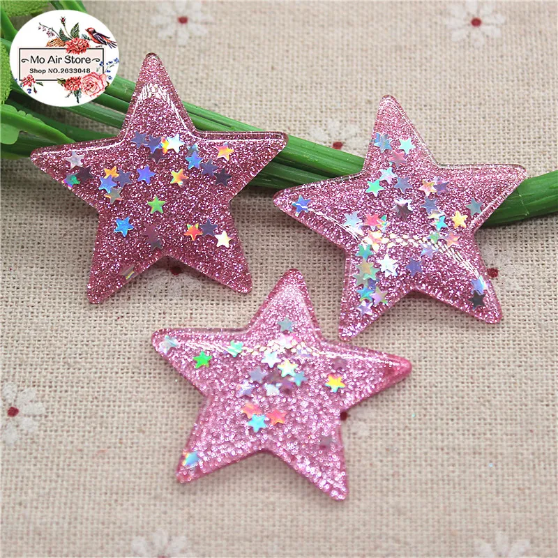 miniature plastic figurines 10pcs Mix Colors Resin shiny star in star Flatback Cabochon DIY Hair Bow Center Scrapbooking craft 38mm miniature squirrel figurines