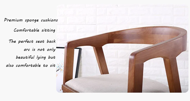 Скандинавское деревянное обеденное кресло американская старинная домашняя мебель кофейное ресторанное спальное повседневное простое кресло с подлокотником