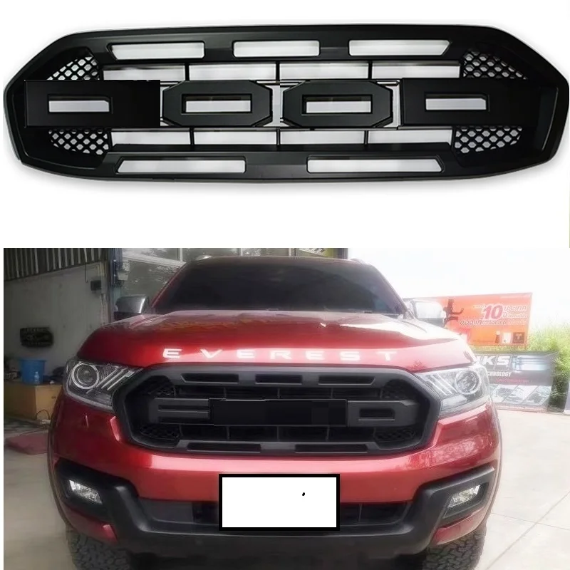 

OWN DESIGN MODIFIED FRONT RACING GRILLS GRILLE MESH BUMPER MASK COVER FIT FOR EVEREST ENDEAVOUR 2015-18 CAR EXTERIOR GRILL PARTS
