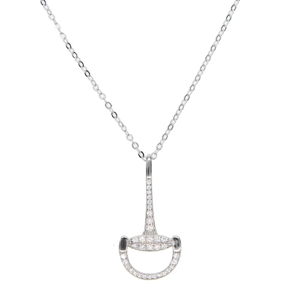 Изысканное серебряное ювелирное изделие, микро проложенный Фианит, кулон в форме змеи, подвеска в виде лошадок, для любителей конного спорта, Стерлинговое Серебро 925 пробы, ожерелье с подвеской