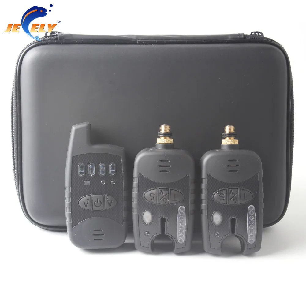 

8 leds line Fishing bite alarm set wireless JY-36 (1 Receiver + 2 Alarms) for fishing swinger