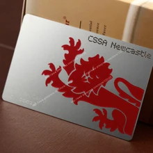 Индивидуальная печать белого цвета и вырез Ангел качество Визитная металлическая карта