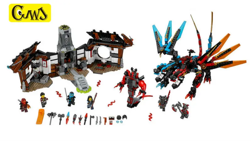 

compatible LegoINGlys NinjagoINGlys Masters of Spinjitzu of Dragon's Forge 1158Pcs Building Blocks Brick Toy For Children 70627