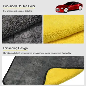 

Car Cleaning Drying Cloth Large Size Hemming Car Care Detailing Towel Microfiber Car Wash Towel Super Absorbent