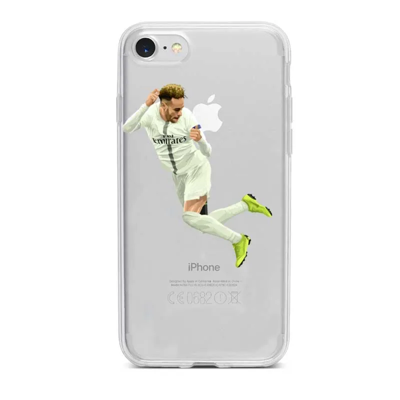 Griezmann Mbappe Asensio SR4 Salah Modic Aguero Bruyne Cristiano Ronaldo Neymar CR7 Football Casos para iphone 5 6 7 8 X Plus
