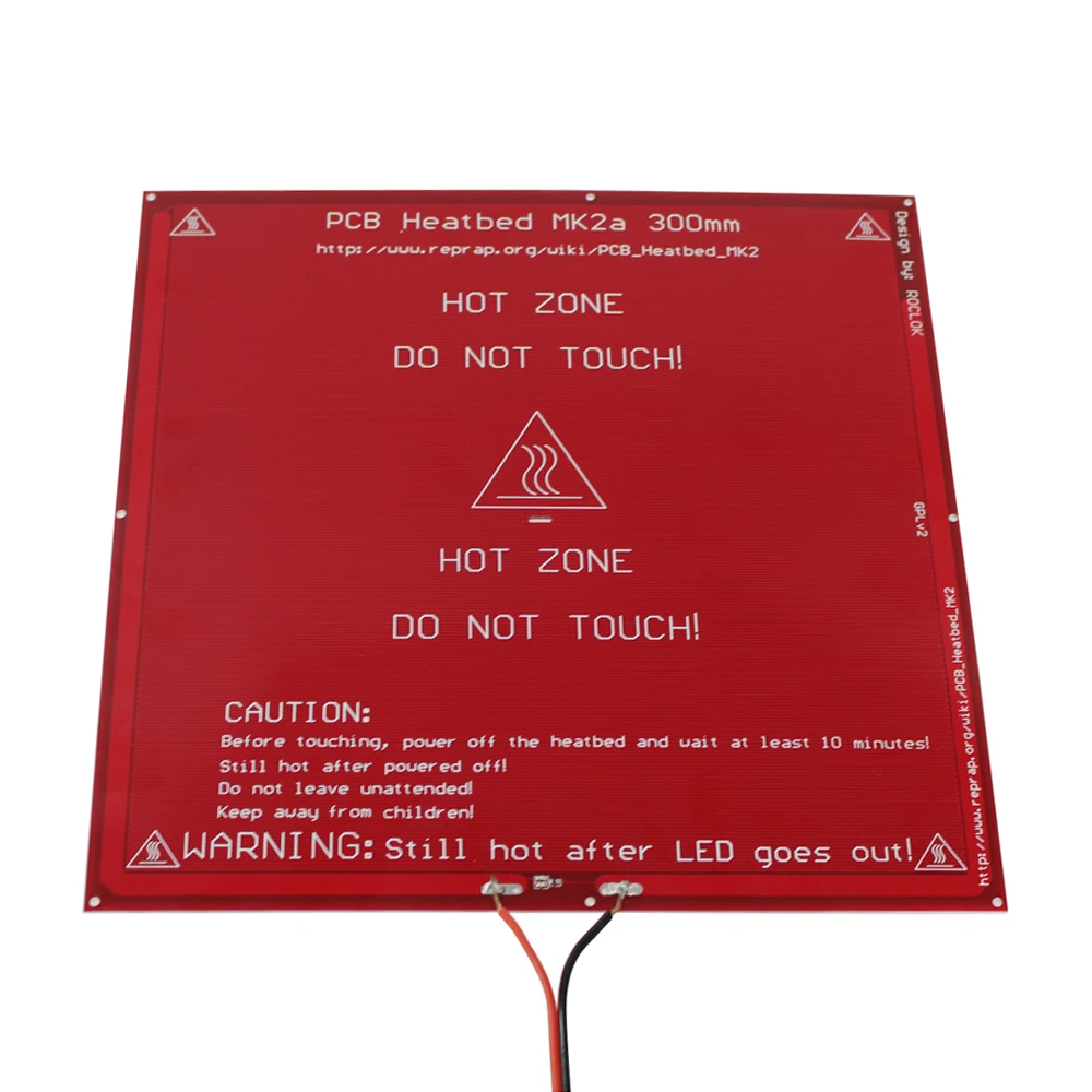 Anycubic 300 300 2 0mm MK2A RepRap RAMPS 1 4 PCB Heatbed MK2A with led Resistor