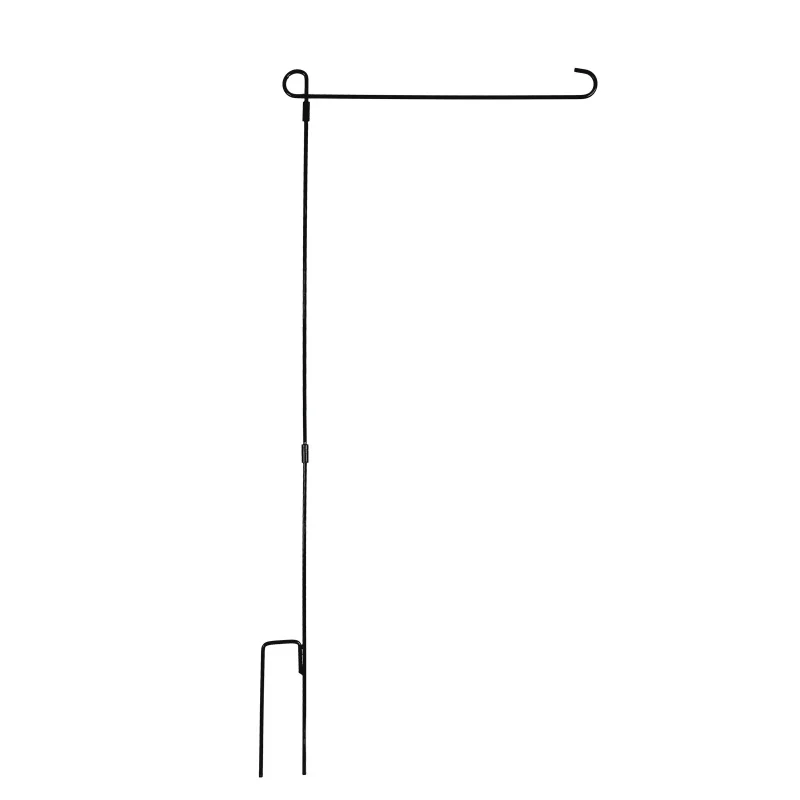 

New Yard Flag Accessories Garden Flag Stand Flagpole Black Wrought Iron Small Flag Stand For Yard Garden Pole Flag Holder 1