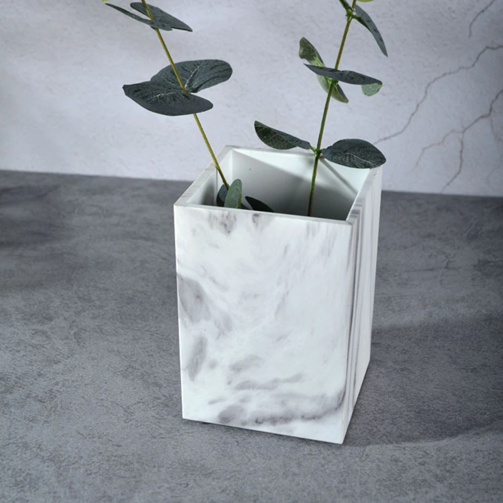 white marble pen holder pencil cup holder texture office desktop organizers