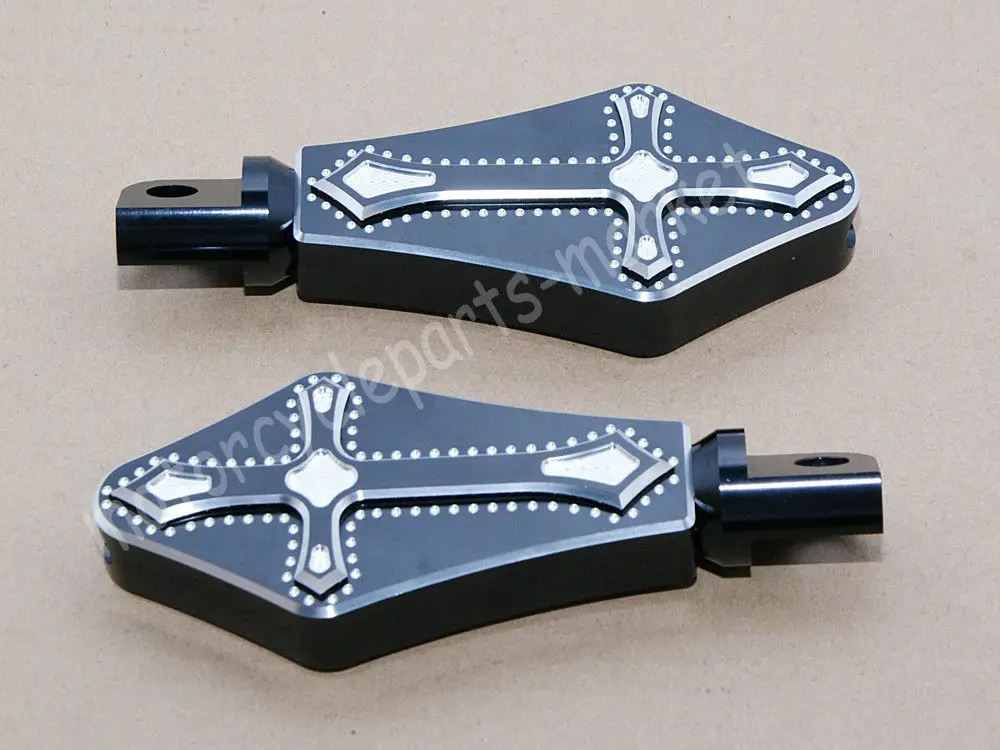 Черная мотоциклетная CNC Cross подножки для ног Harley Dyna 04-14 Electra Glide 06-14 Bones 10-11 Blackline 11-13