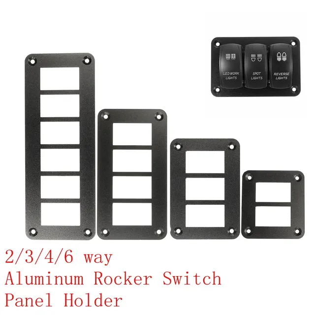 2/3/4/6 Way Aluminum Rocker Switch Panel Housing Holder FOR ARB Carling Narva Boat Type Auto Parts Switches Parts-in Car Switches & Relays from