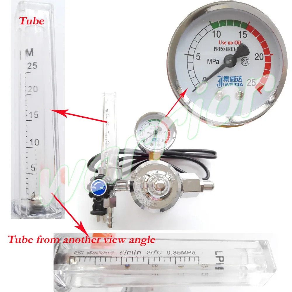 220 В CO2 газовый регулятор РАСХОДОМЕР M12x1 Выходная резьба для MIG сварочный аппарат