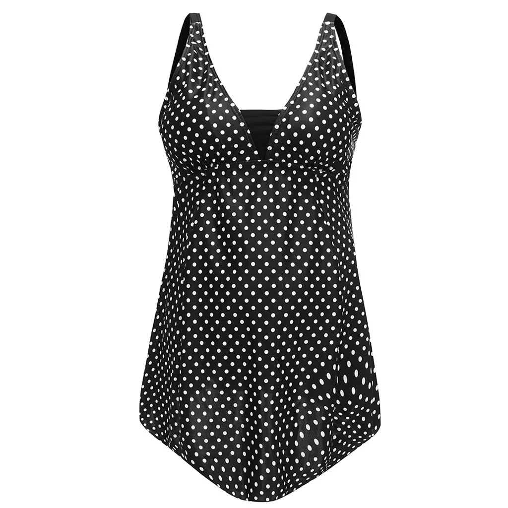 

Women Sexy Black polka-dot swimsuit Print Split Bikini Pregnant Swimwear