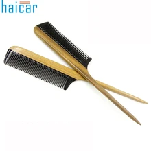 1 шт. Роговая Расческа с деревянной ручкой, расческа для волос, большие тонкие зубья, ручная работа, щетка для волос, прекрасный подарок для вашего стиля волос, Новое поступление H30424