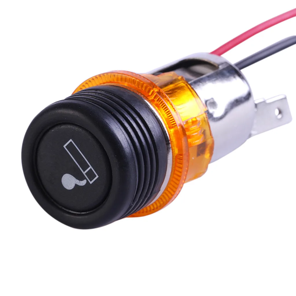 

Universal modified car cigarette lighter with light waterproof 12V 120W motorcycle car boat power socket plug YD119 19Mar20