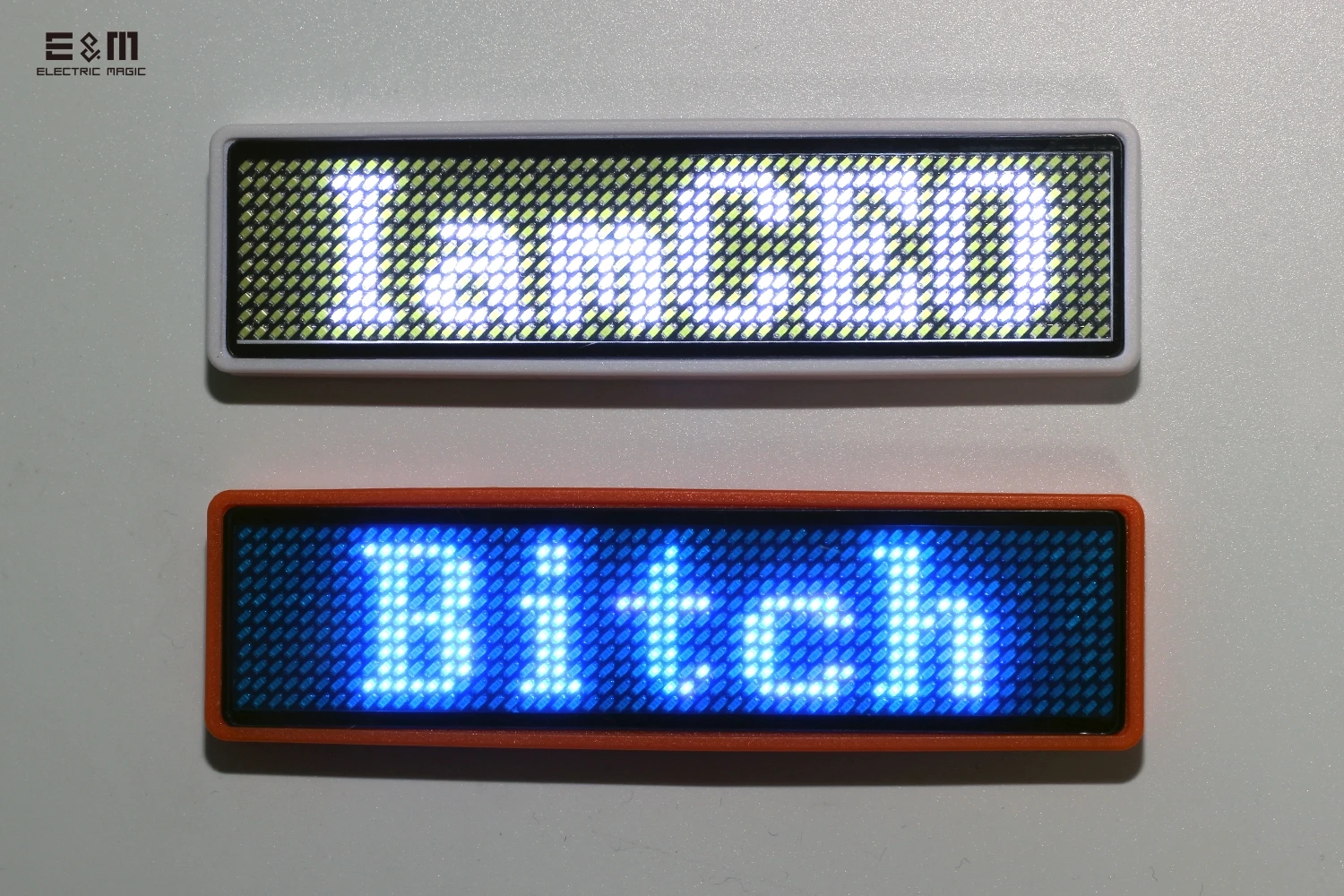 

App Neon Sign Blueteeth LED Name Tag Business Card Screen Digital Rechargeable ID tag Control Board for Restaurant Shop Office
