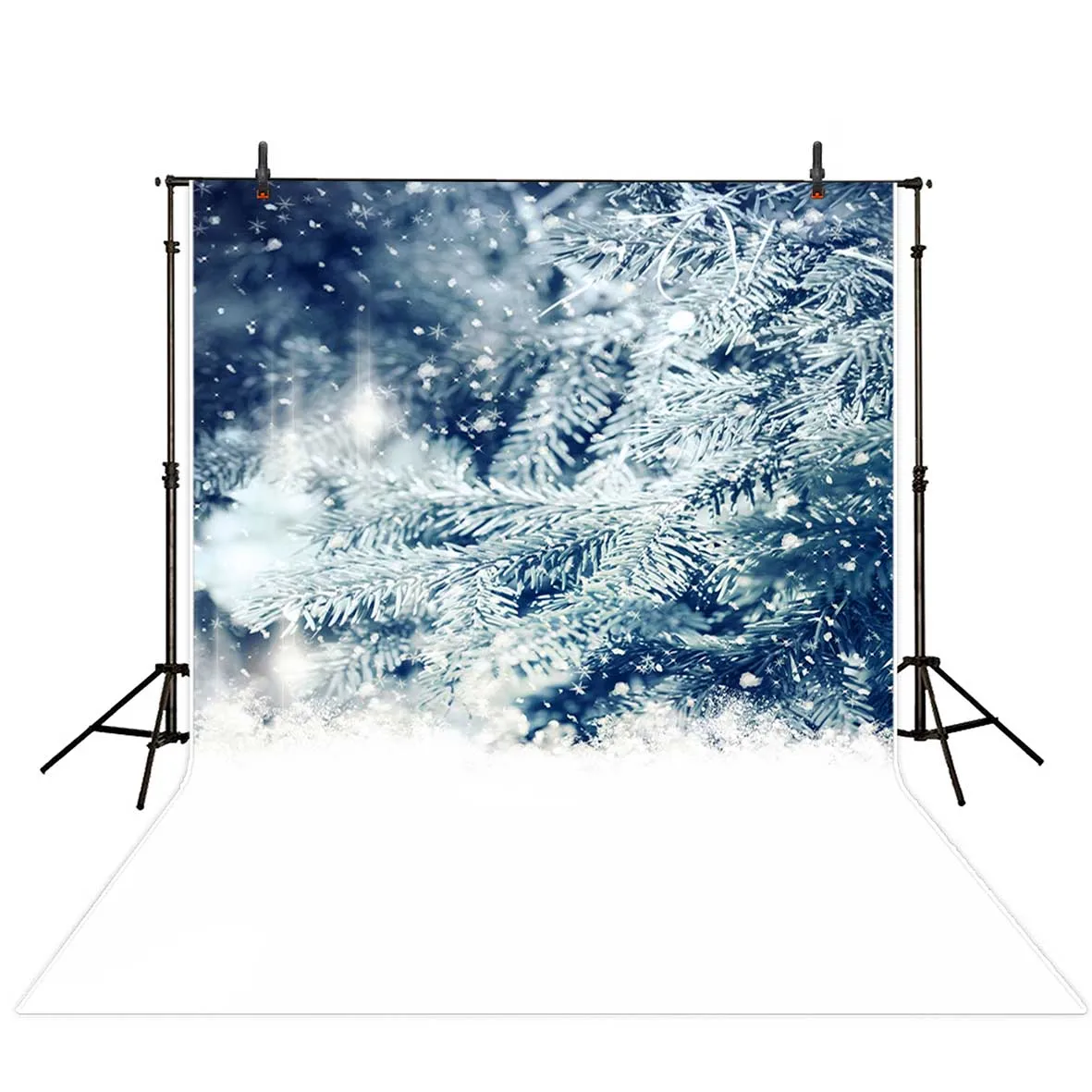 Фон для фотосъемки с изображением Allenjoy сосны снега зимы белых снежинок для фотосъемки