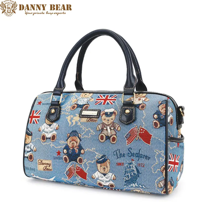 DANNY BEAR Large Shoulder Bags Original Brand Designer Female Handbags Blue Korean Style Women Crossbody Bags Fashion Tote Bags 