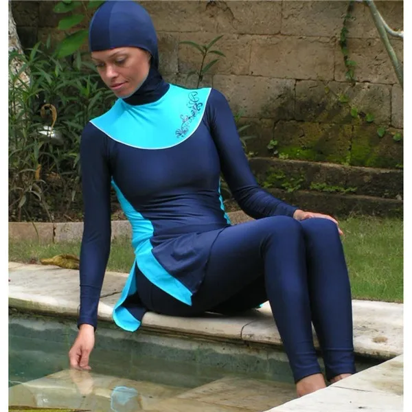 5XL S Islamic swimsuit lady full of Muslim Islamic headscarf swimsuit