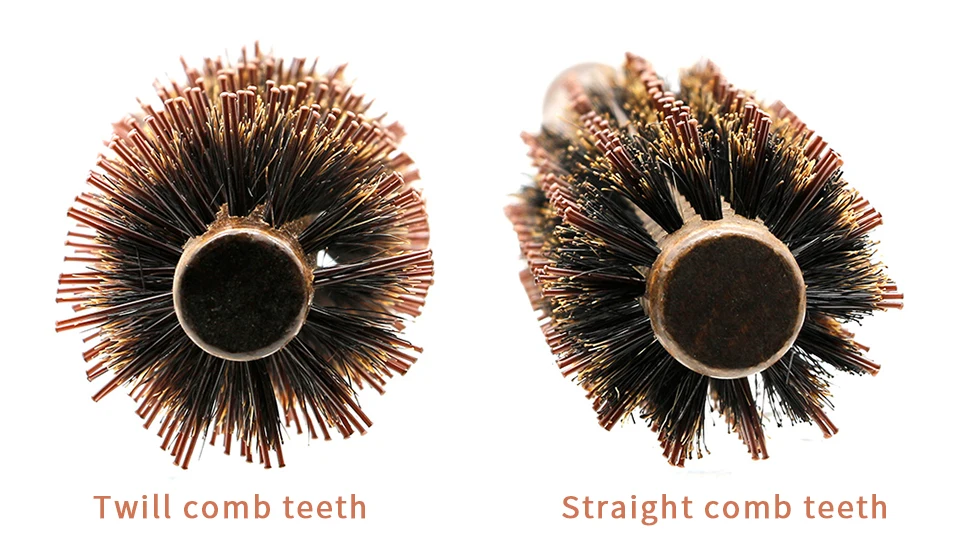 2 размера, Парикмахерская щетка DIY, деревянная круглая щетина кабана, щетка для завивки волос, Антистатическая Расческа для укладки волос, расческа для вьющихся волос для парикмахера