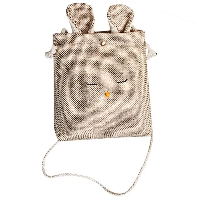 Cute Cotton Crossbody Bags Mini Small Linen Bag For Kids Girls Children ...