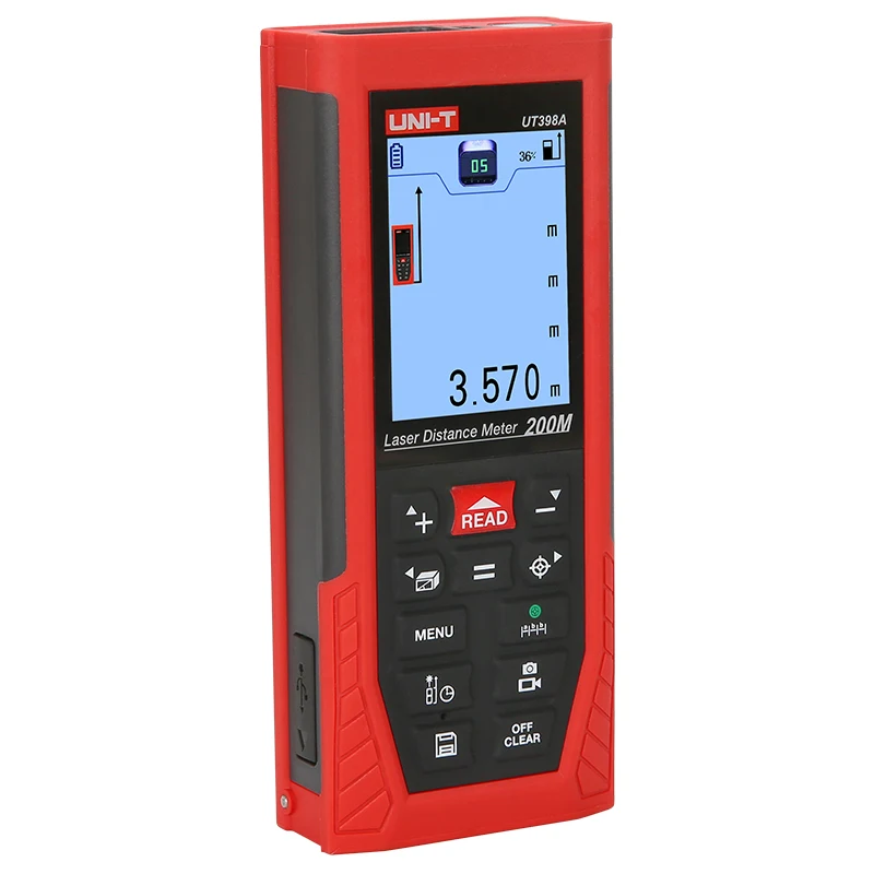 Лазерный дальномер UNI T UT398A 200 м Инфракрасный измерительный прибор с цветным